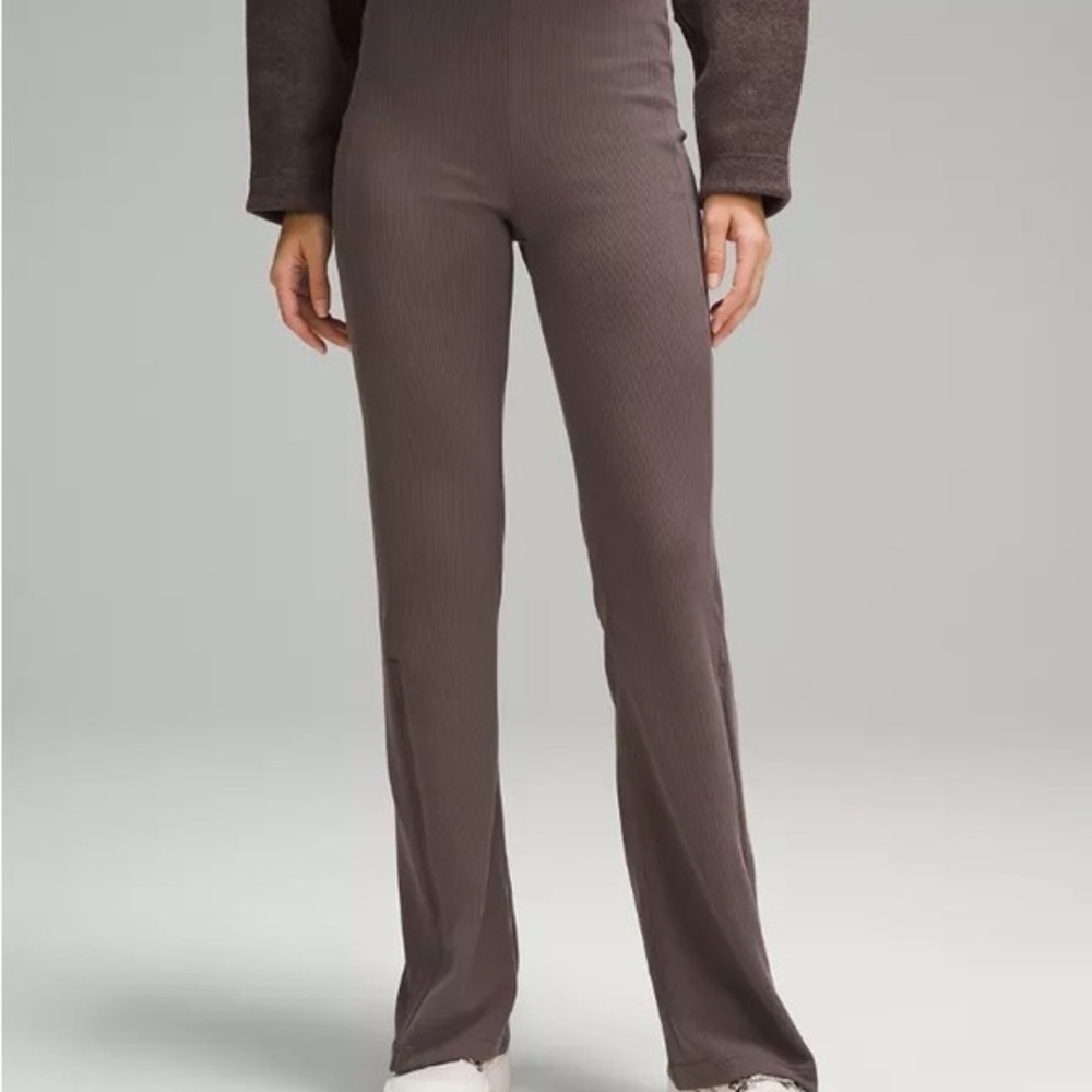 Brushed Softstreme Ribbed Zip-Flared Pant